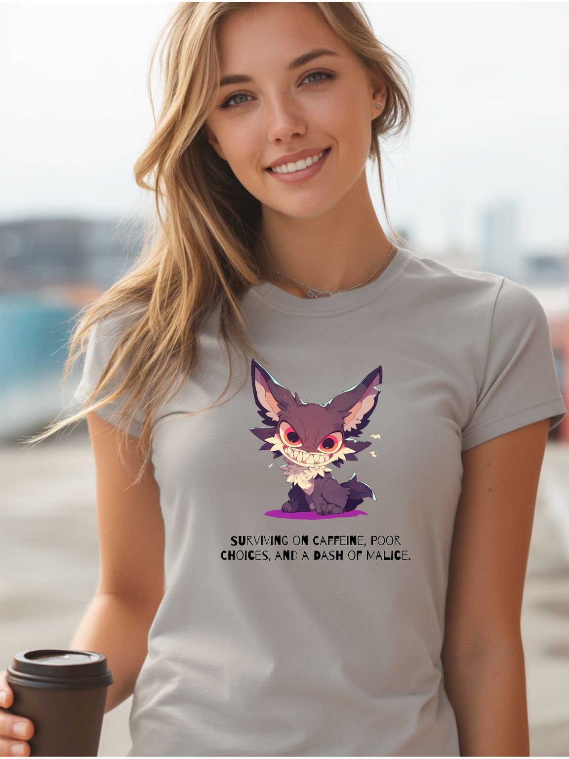Surviving on Caffeine/Malice (Unisex Tee) Ships Free