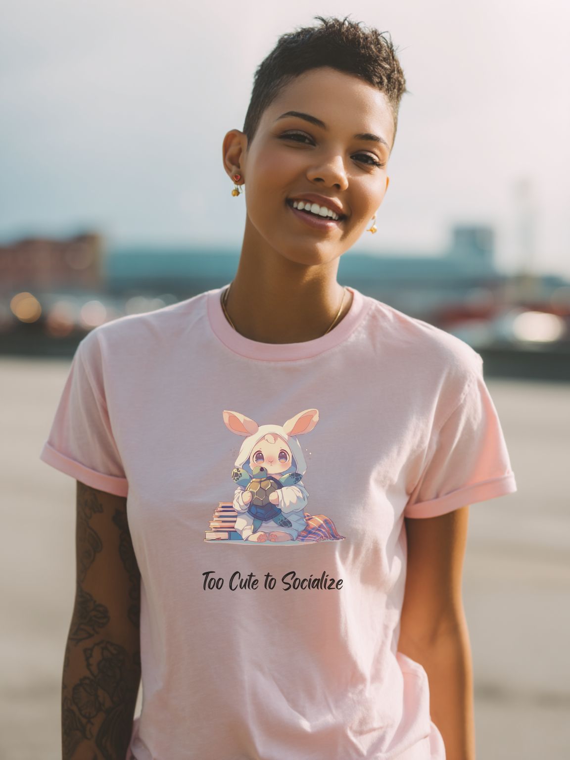 Too Cute to Socialize (Unisex Tee) - Ships Free