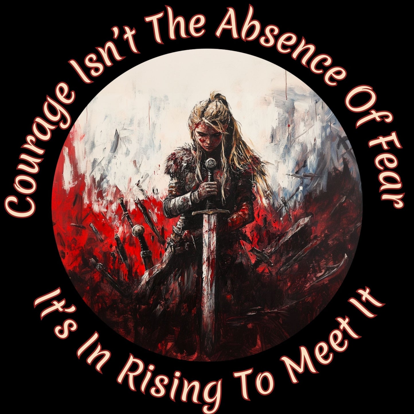 Valkyrie - Courage Rises (Unisex Tee) - Ships Free